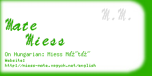 mate miess business card